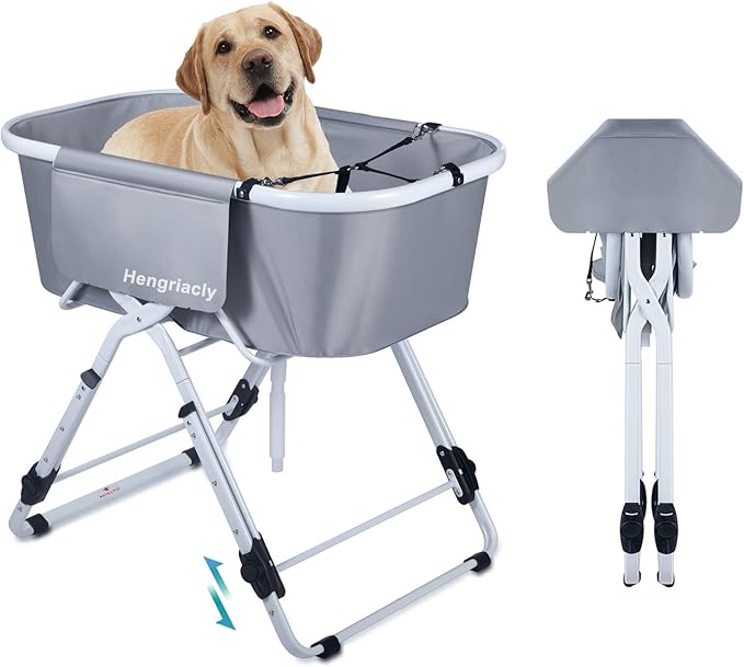 Bañera doméstica para perros con superficie amplia