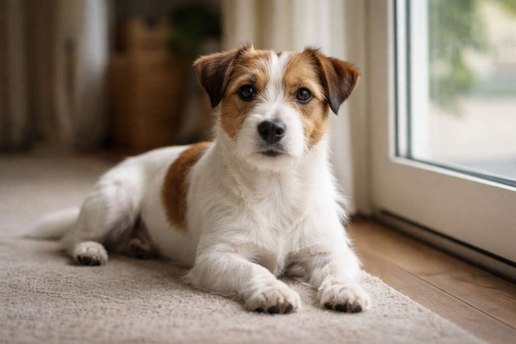 Jack Russell Terrier australiano de pelo broken en casa