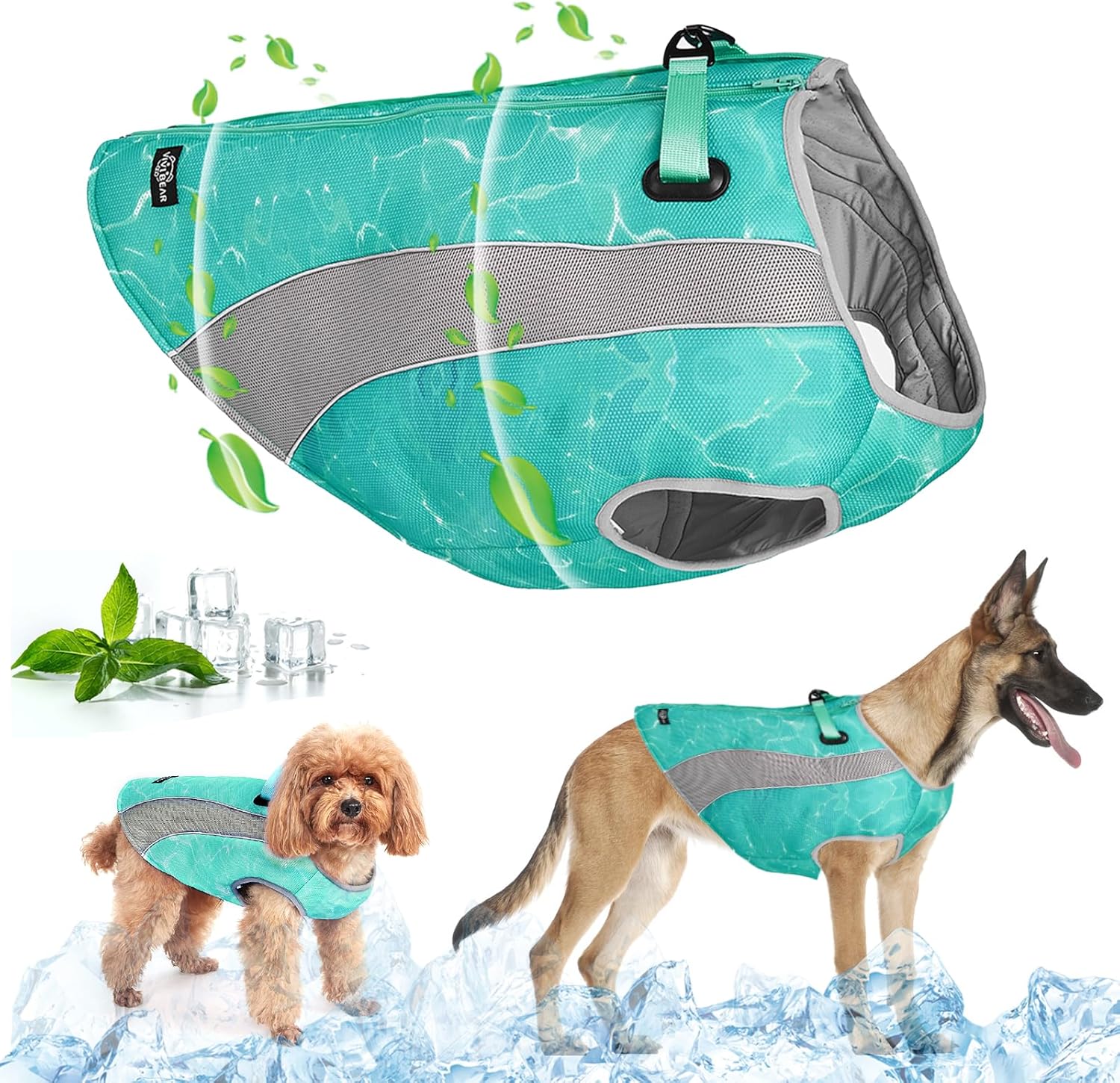Chaleco refrescante ajustable para perros en verano