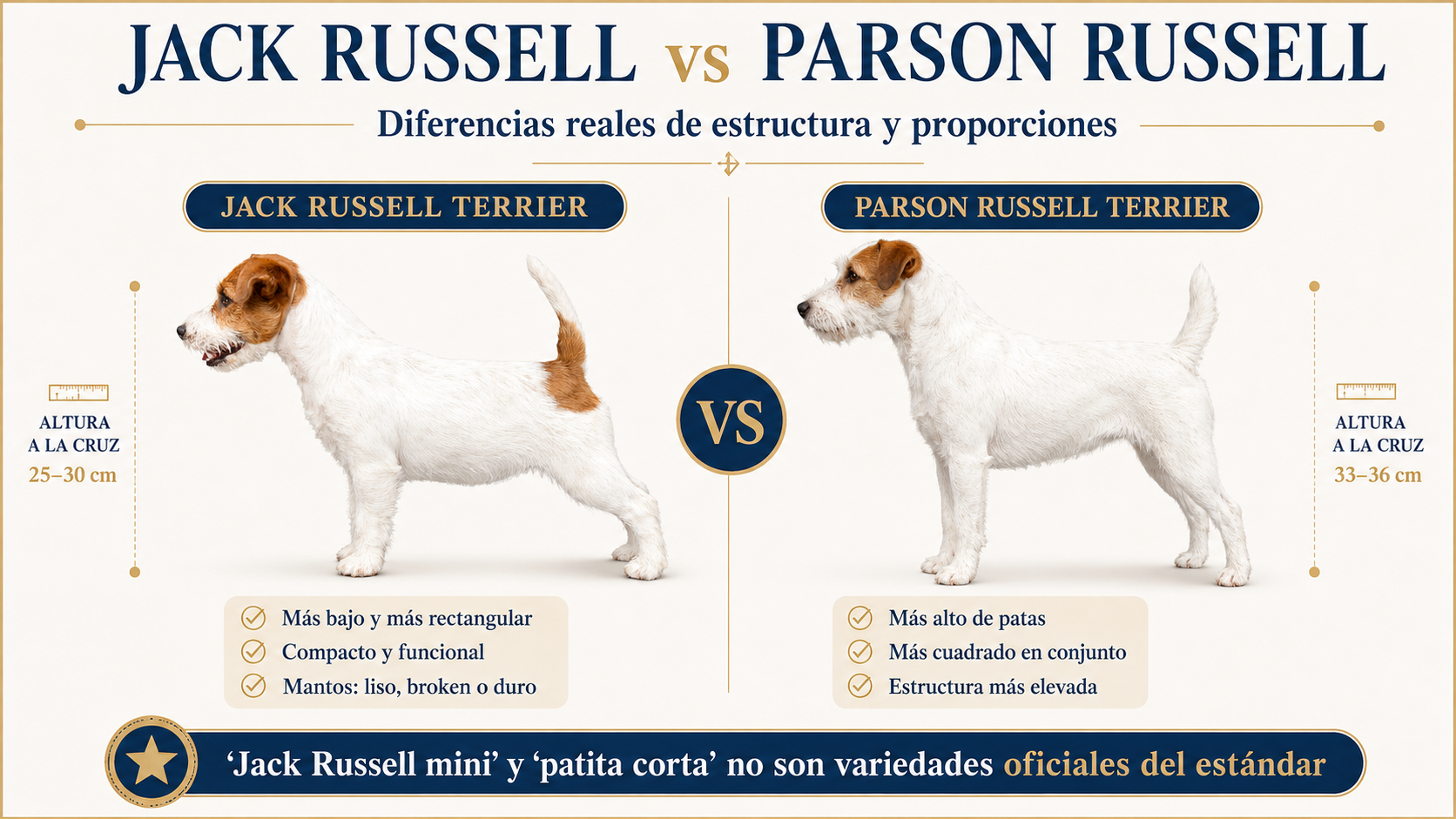 Comparativa entre Jack Russell Terrier y Parson Russell Terrier